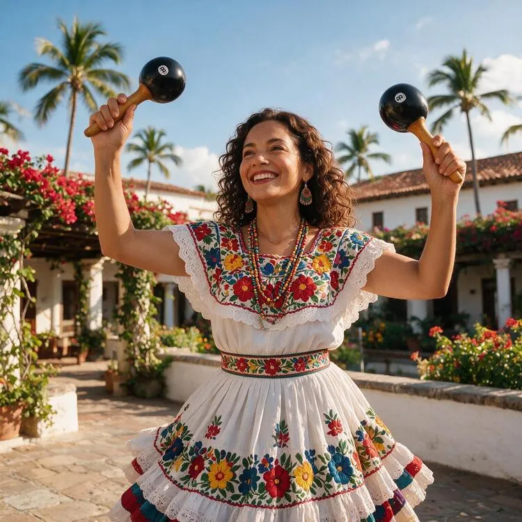Image d’une femme latine qui joue des maracas de la marque Meinl