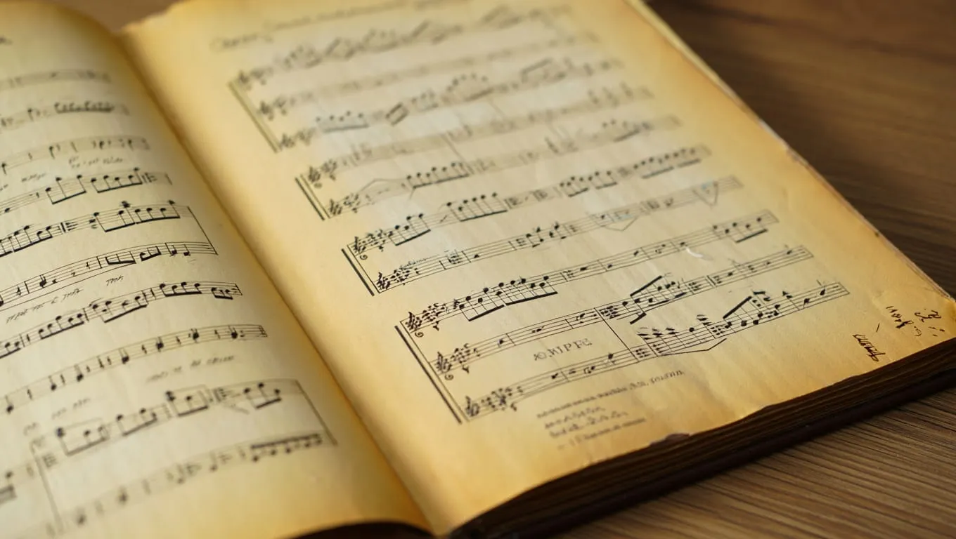 photo d'une partition de musique