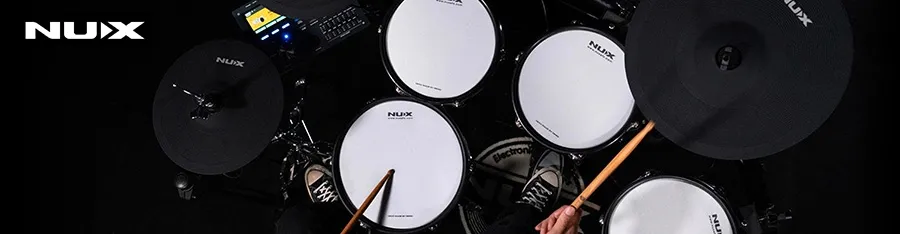 Image d'une batterie électronique noire Nux