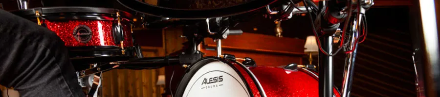 Image d'une batterie électronique rouge Alesis