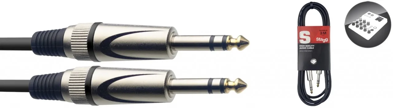 Cable Stagg Jack/Jack Stereo (1M)