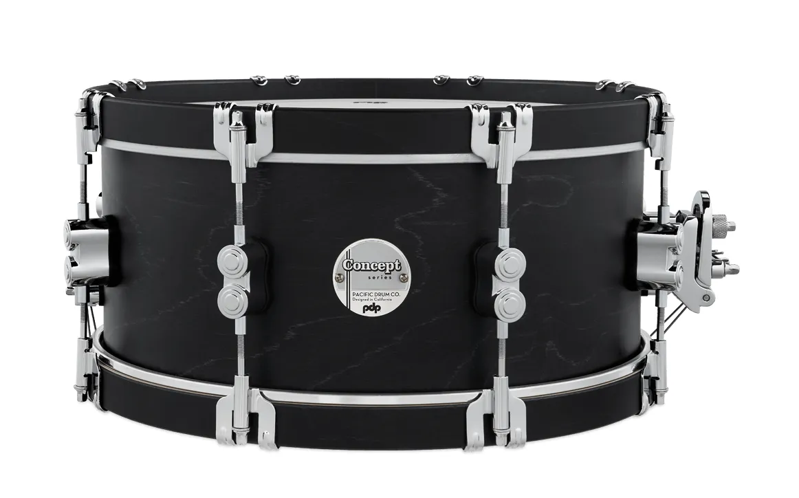 PDP Concept Classic Caisse Claire 14"x 6.5" Ebony Stain/Ebony Hoop