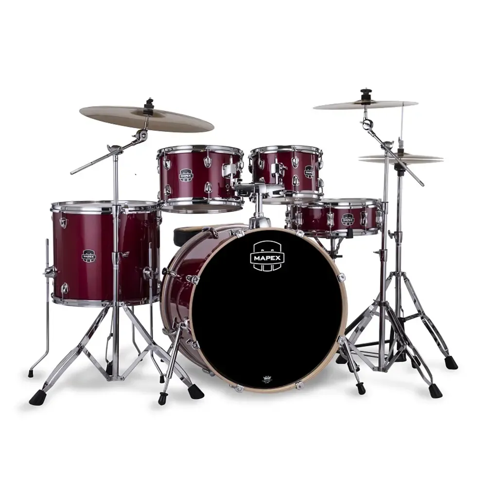 MAPEX Venus Batterie 22"/5pcs Crimson Red Sparkle w/ Pack Cymbales Mapex