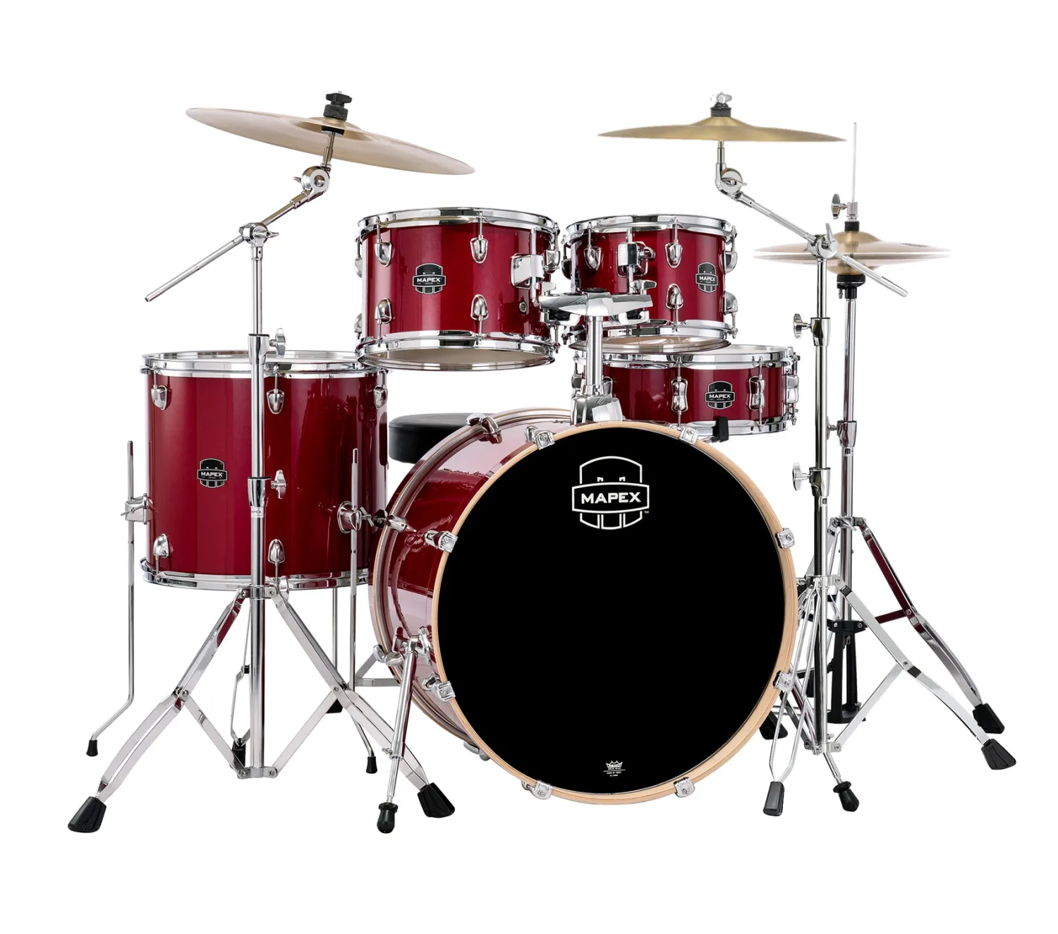 MAPEX Venus Batterie 22"/5pcs Crimson Red Sparkle + B400