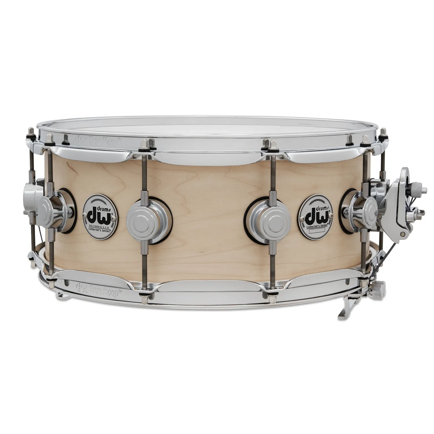 DW Collector's Caisse Claire 14"x 6.5" Solid Maple Solid Maple Satin Oil Natural