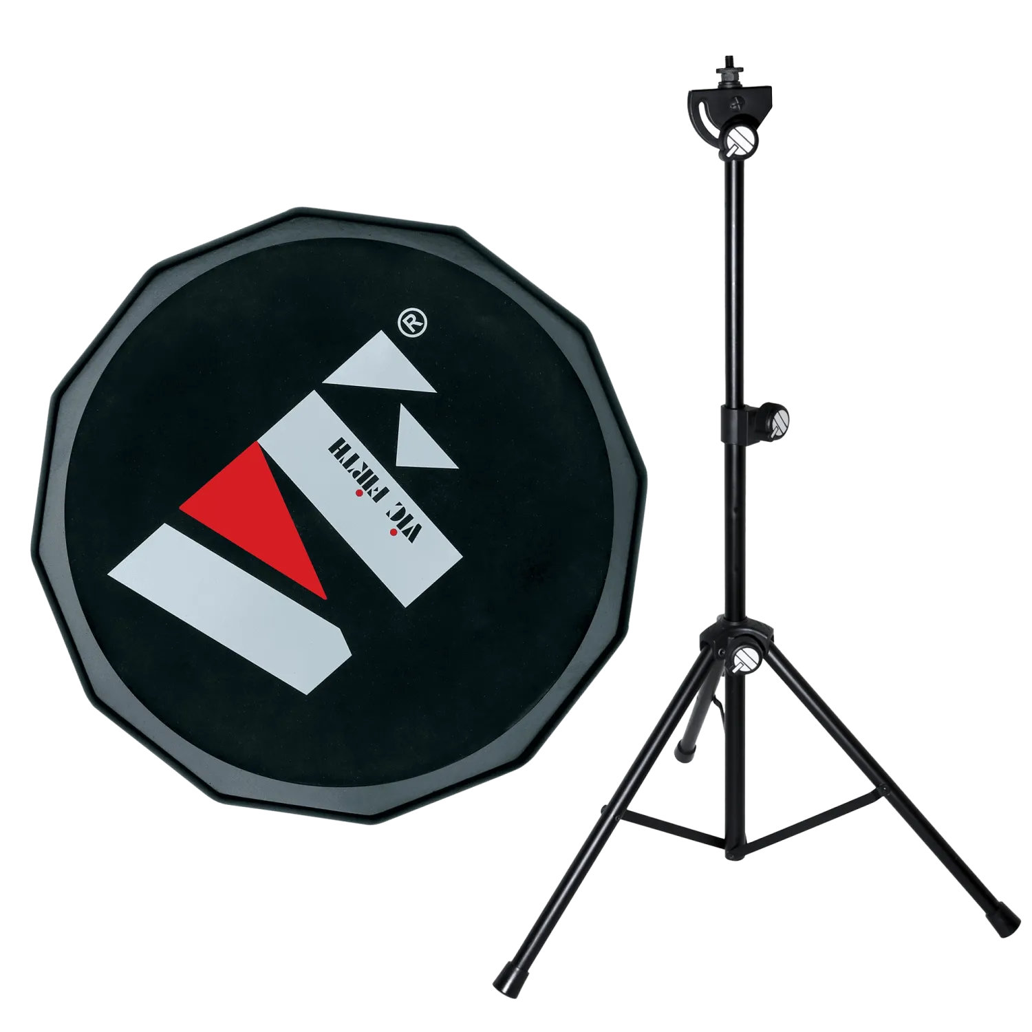 VIC FIRTH Pack Pad d'Entrainement 6" Logo avec Pied de Pad