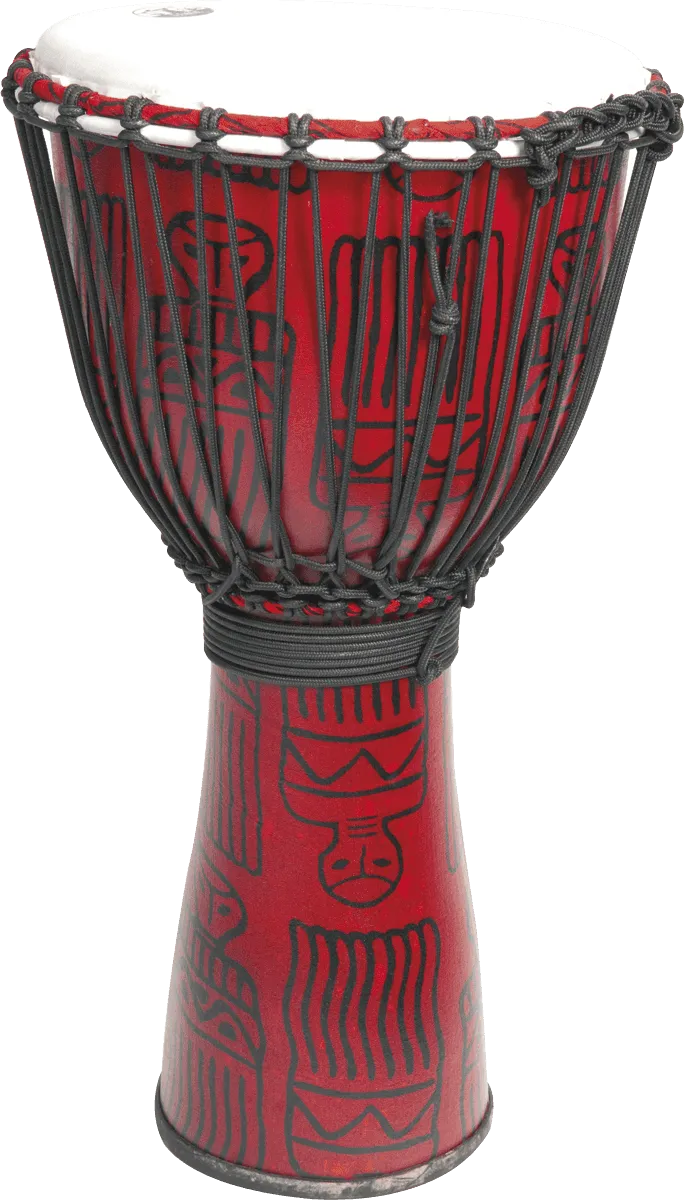 Djembe Tanga 9.5" Energy - Fibre - Red Sarong