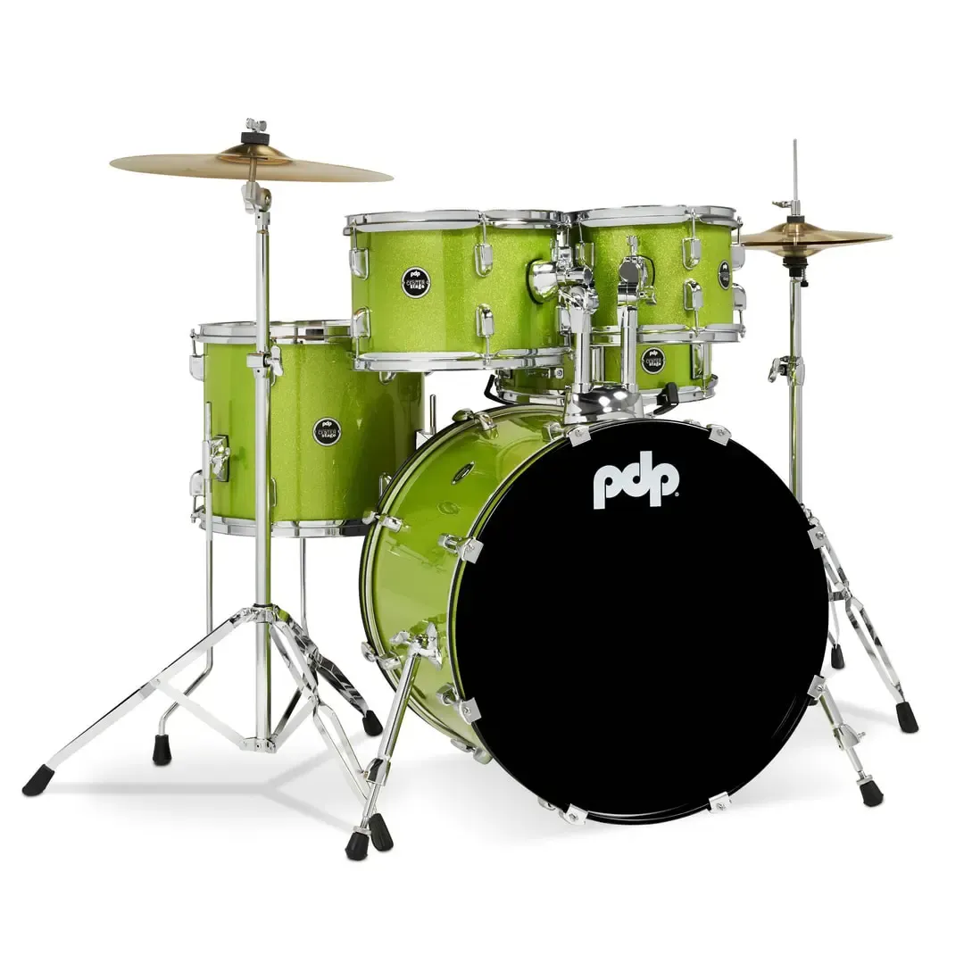 PDP Center Stage Batterie 20"/5pcs Electric Green Sparkle