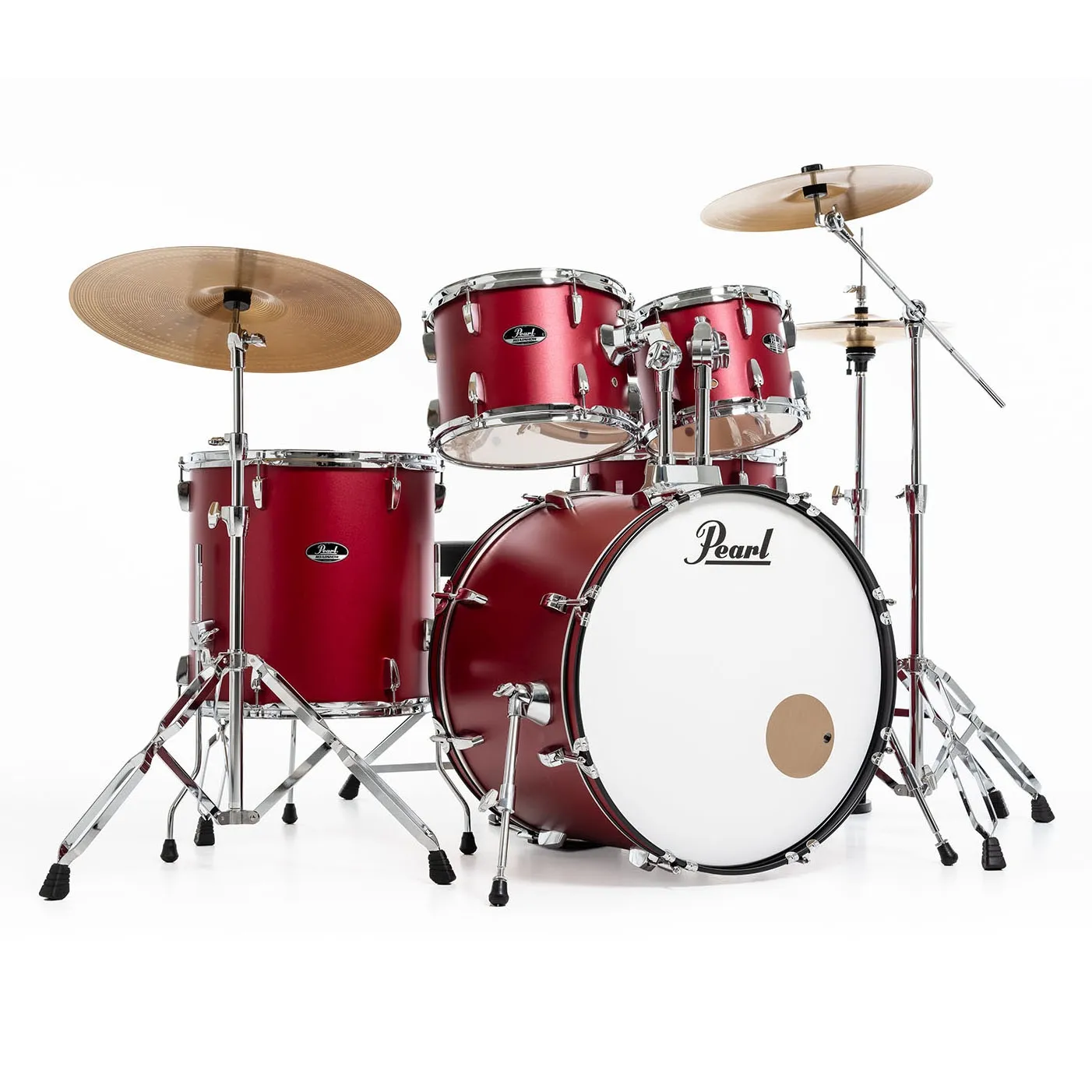 PEARL Roadshow Plus Batterie 20"/5pcs 3 Cymbales Matte Red