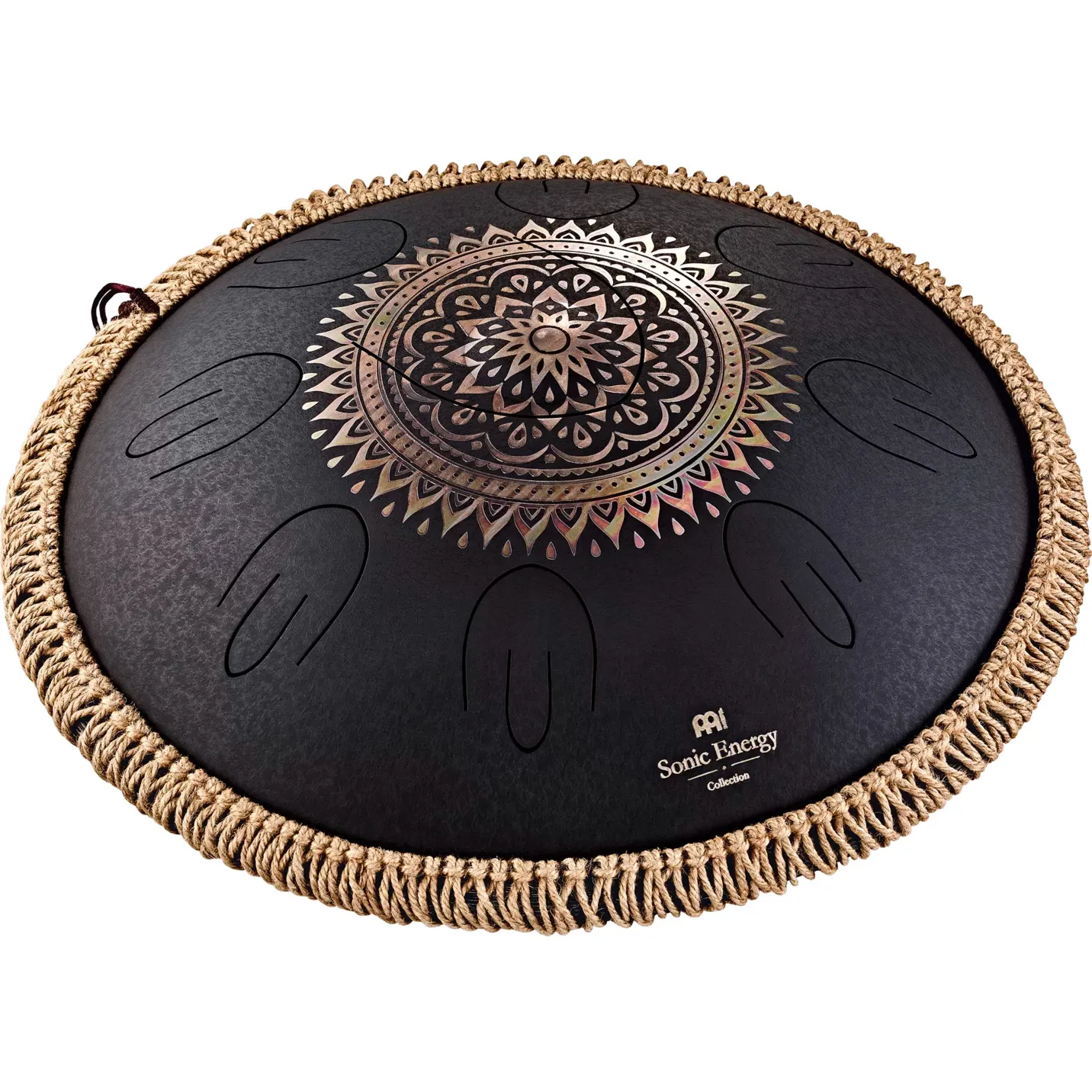 Tongue Drum Meinl Sonic Energy Octave Steel - Black Floral - D Kurd