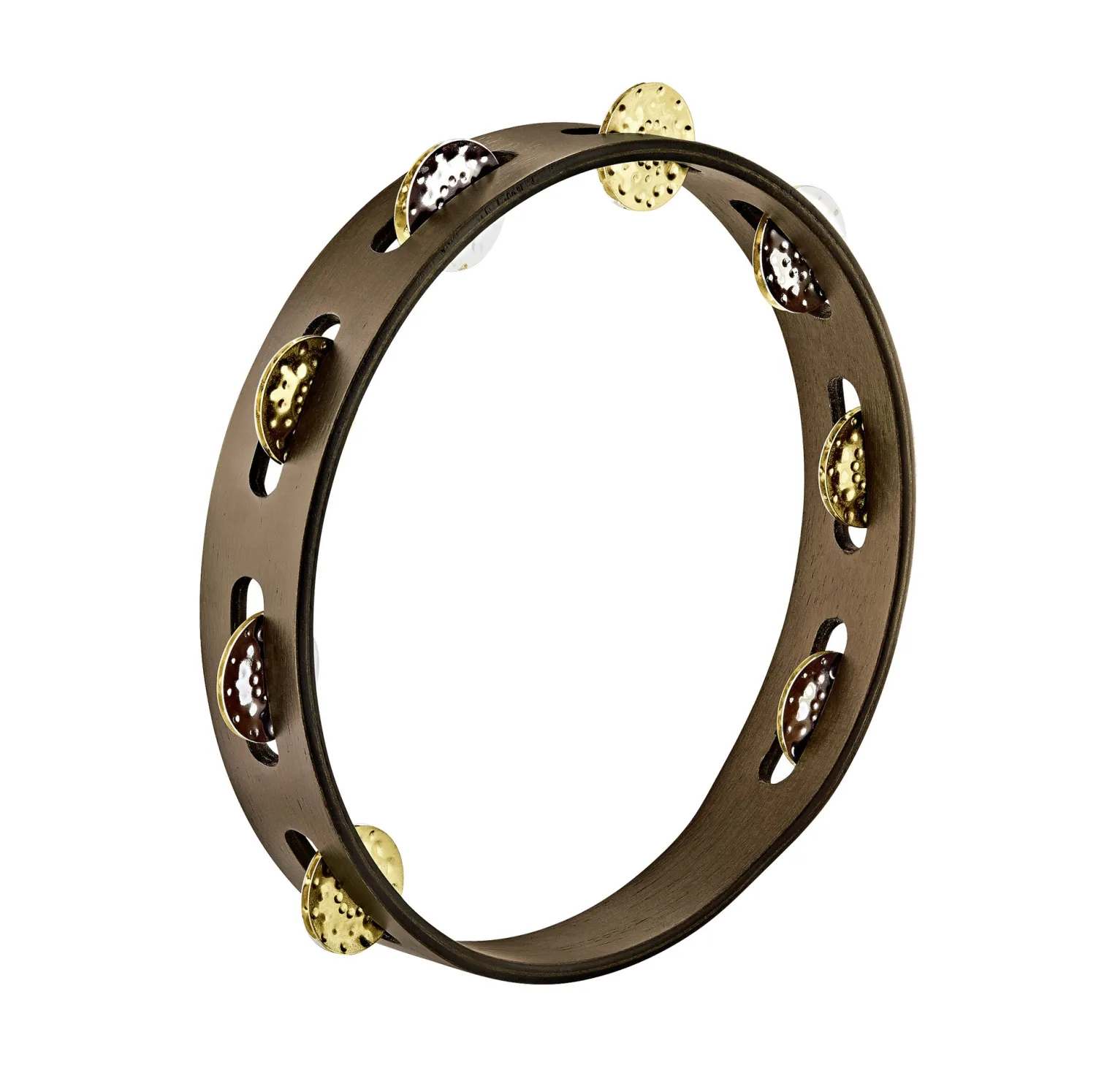 Tambourin Meinl 10" Bois - 1 Rang Nickel/Laiton Marteles - Walnut Bro