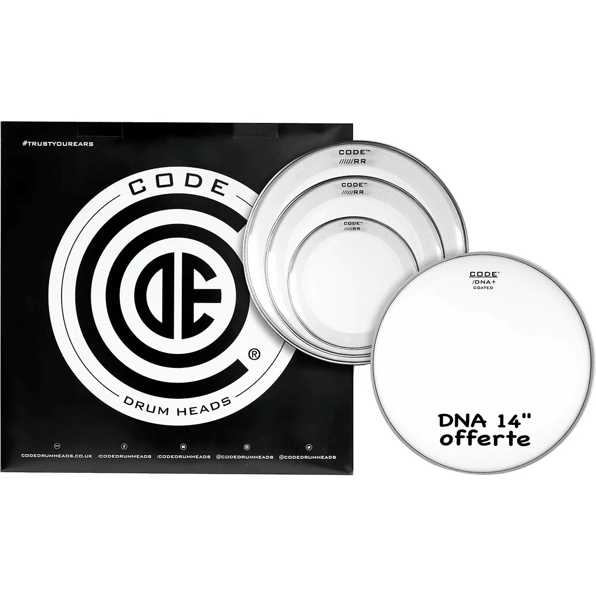Pack CODE Reso Ring 10"/12"/14" Clear + Dna 14" Coated