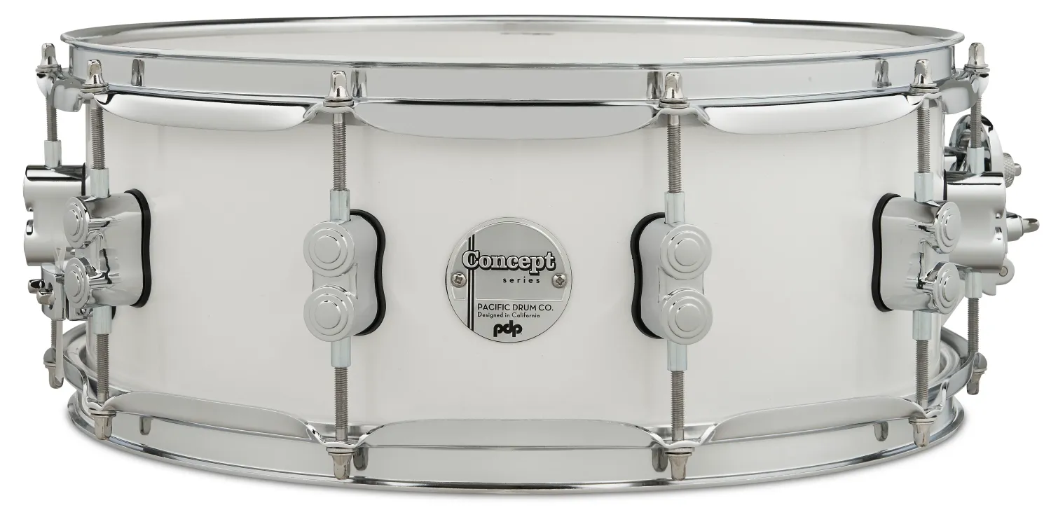 PDP Concept Maple Caisse Claire 14"x 5.5" Pearlescent White Lacquer