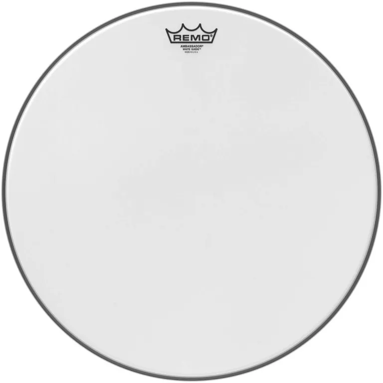 REMO White Suede 18" Ambassador
