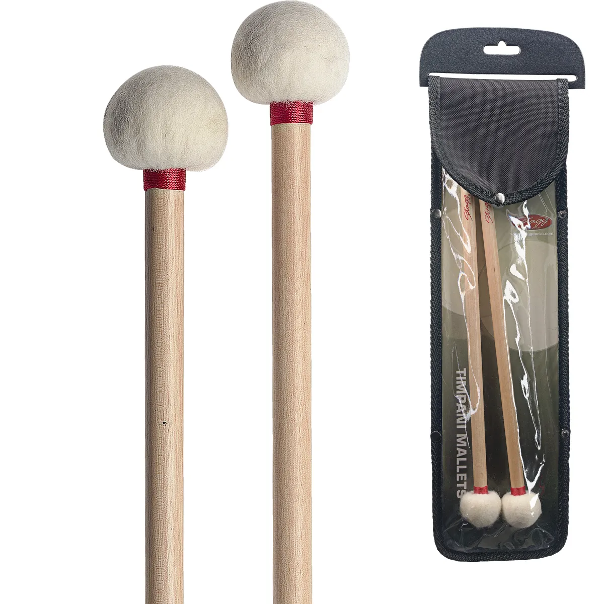 STAGG SMTIMF35 MaillocheErableFeutre 35 MmLa Paire