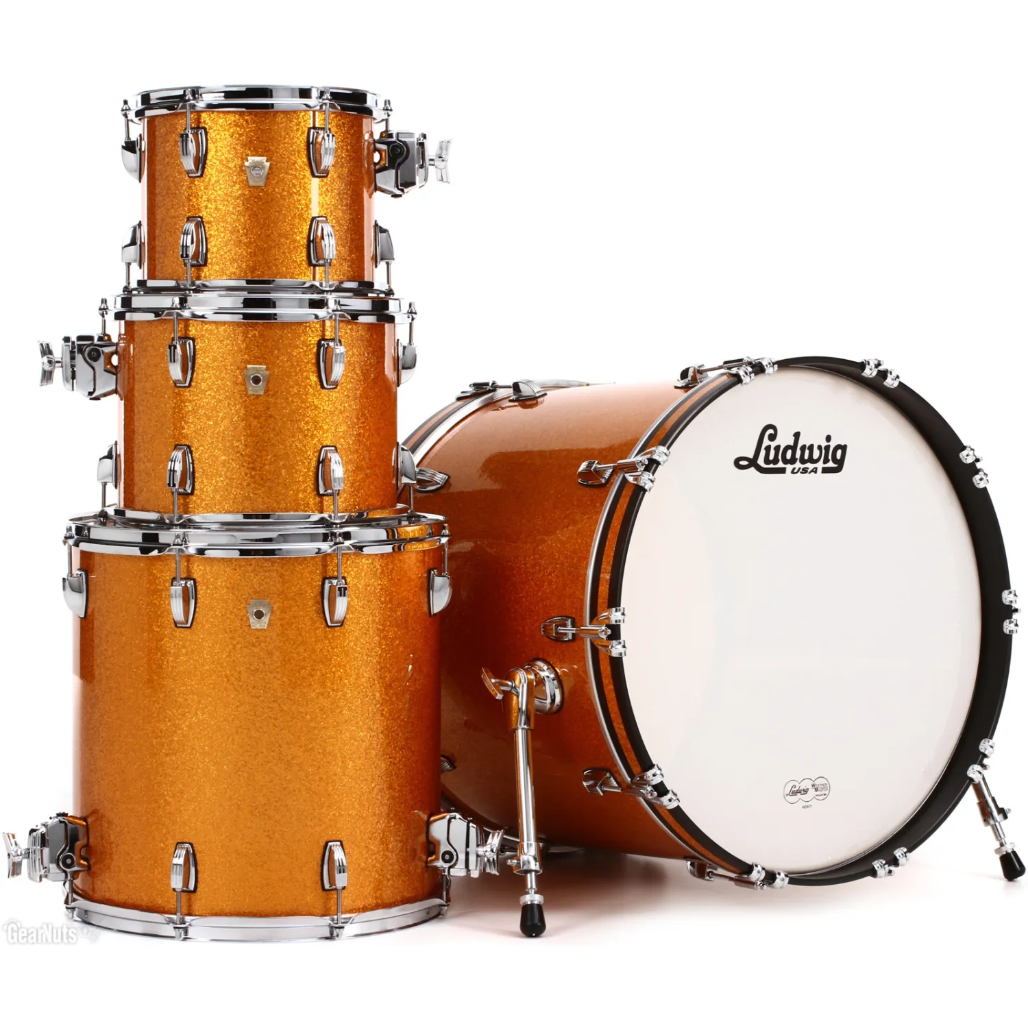 LUDWIG Classic Maple Batterie 22"/4pcs Gold Sparkle