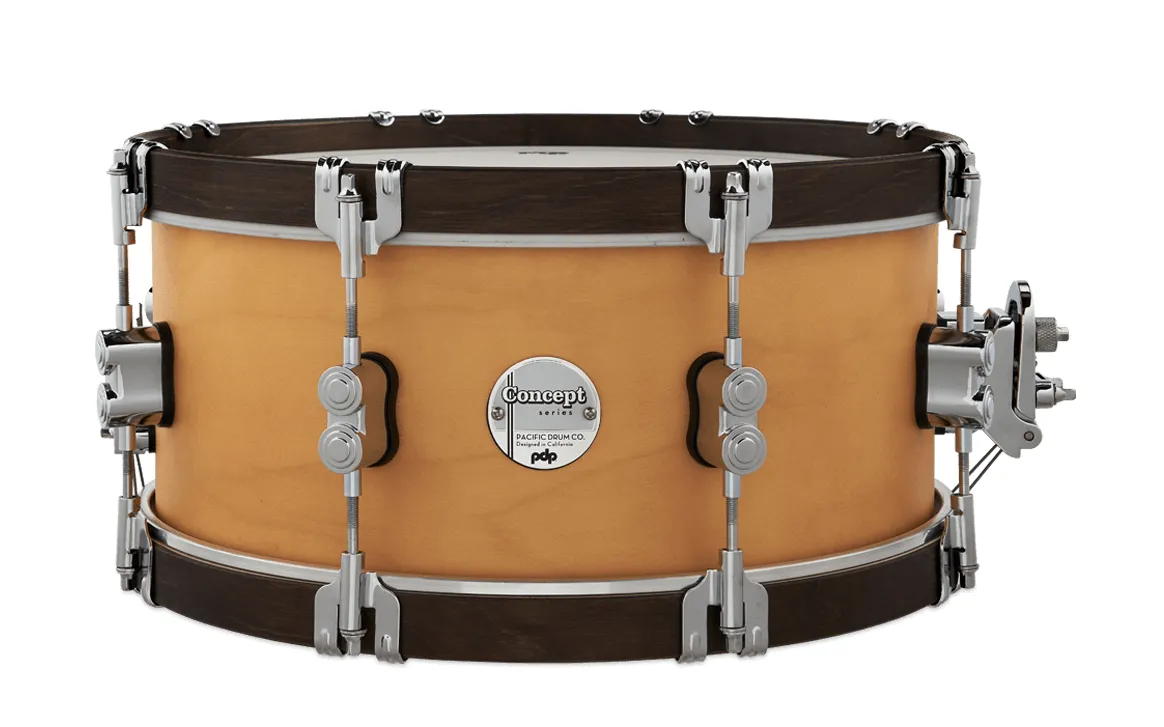 PDP Concept Classic Caisse Claire 14"x 6.5" Natural Stain/Walnut Hoop