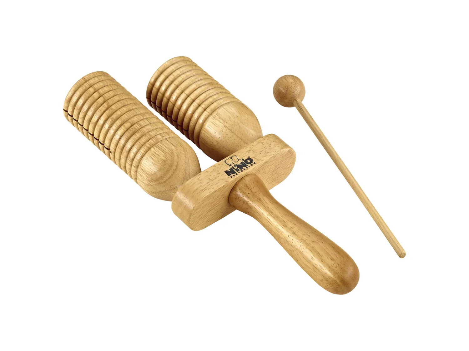 Agogo Nino Bois Jeu De 2 Cloches Bois