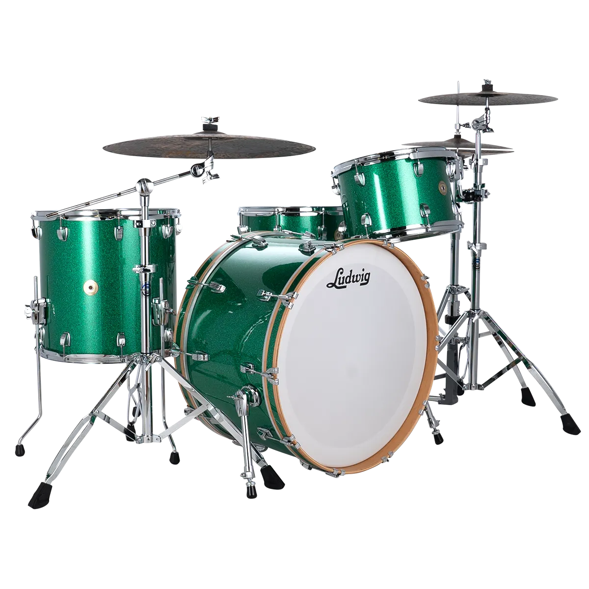 LUDWIG Continental Series Batterie 24"/4pcs Green Sparkle