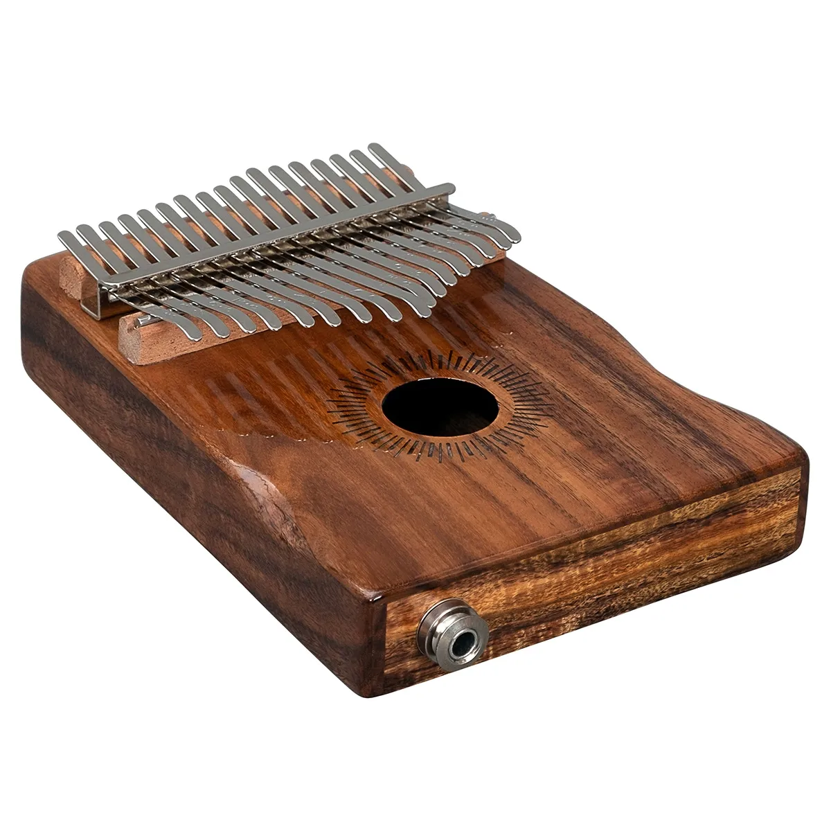 Kalimba Sela 17 Lames Hollow Koa + Pickup