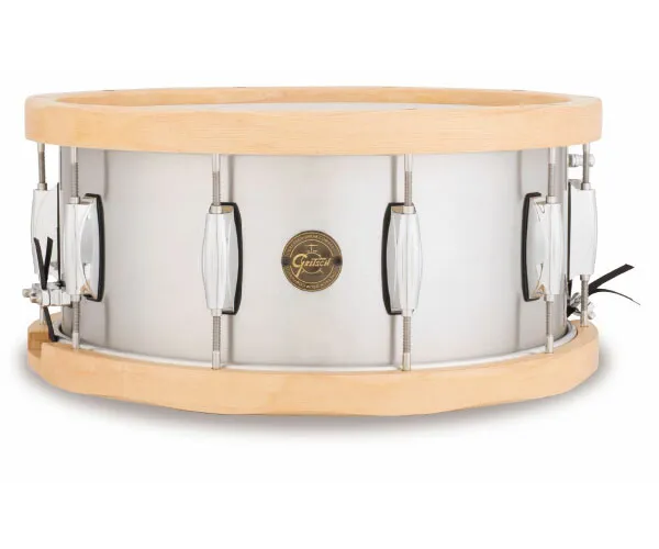 GRETSCH Full Range Caisse Claire 14"x 6,5" Cercles Bois - Aluminium