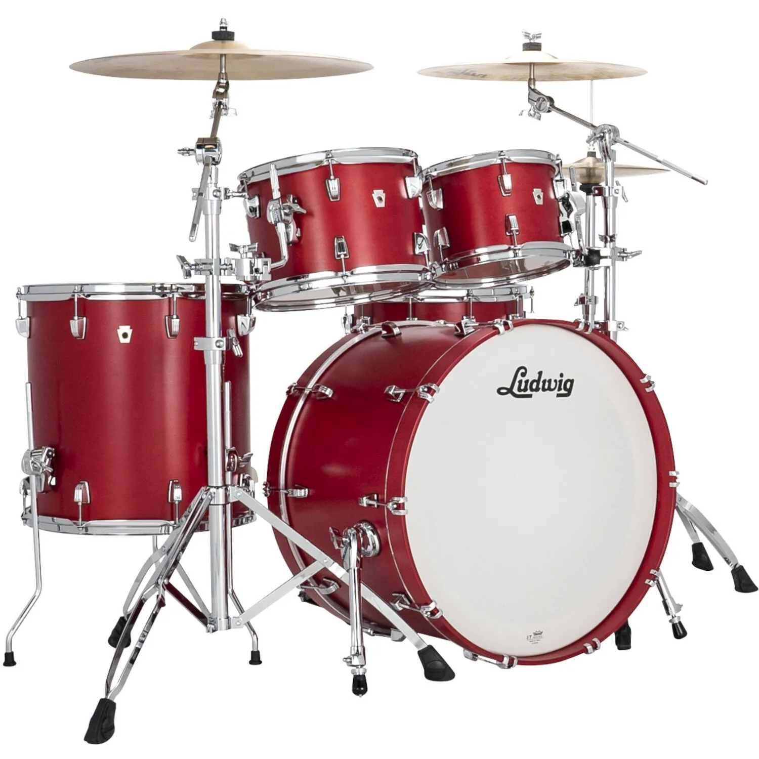 LUDWIG Neusonic Batterie 22"/4pcs Mod2 Satin Diablo Red