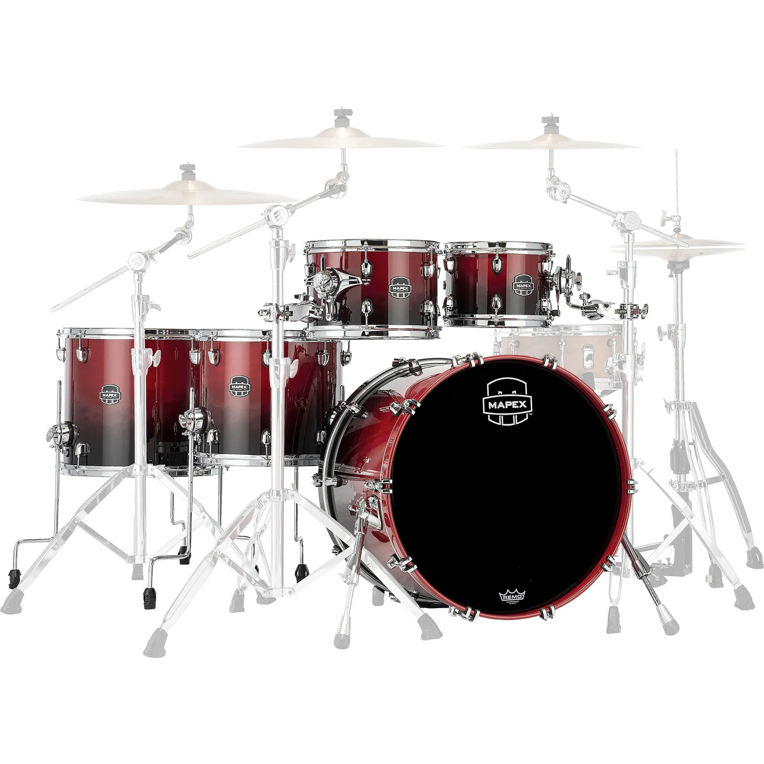 MAPEX Saturn Batterie 22"/5pcs Scarlet Fade