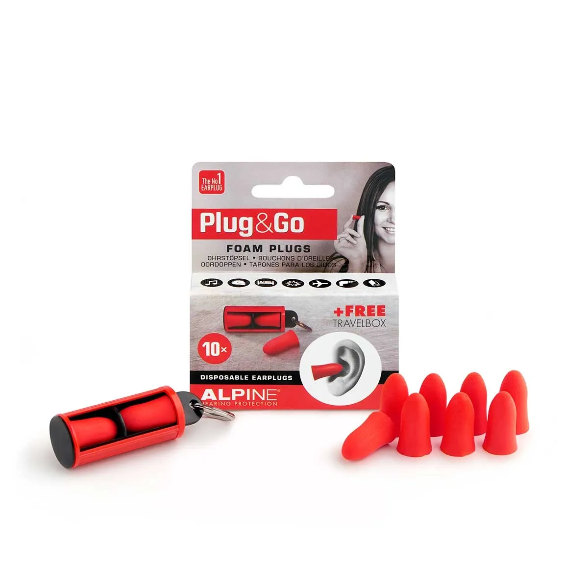 Ear Alpine Party Plug And Go - Red