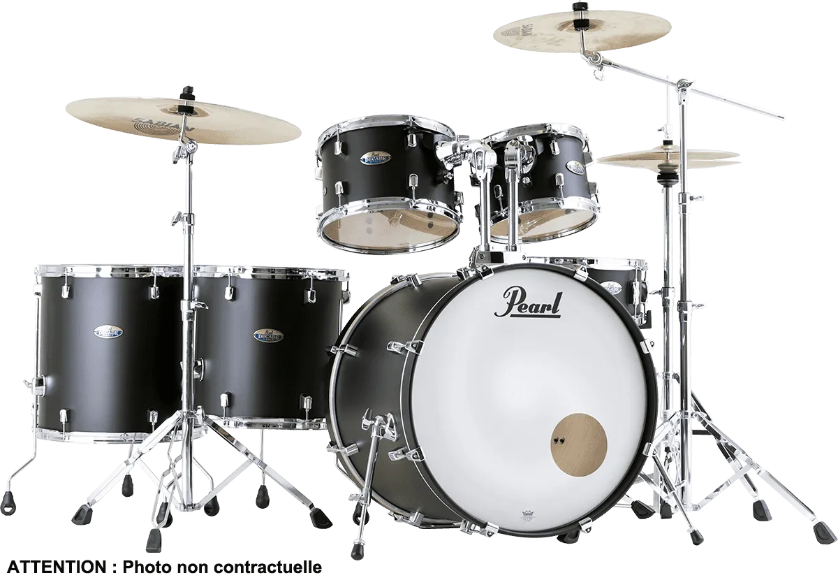 PEARL Decade Maple Batterie 22"/6pcs Satin Slate Black