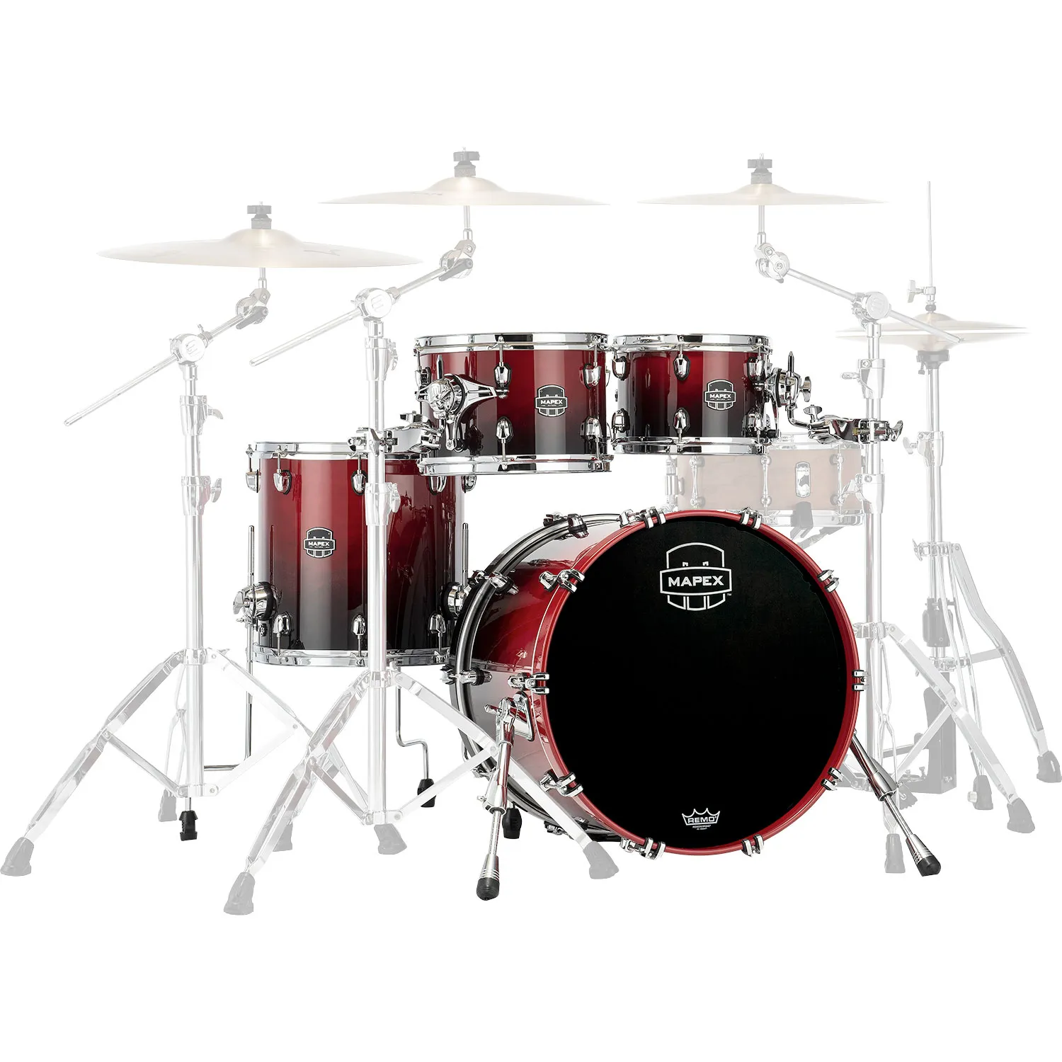 MAPEX Saturn Batterie 22"/4pcs Scarlet Fade