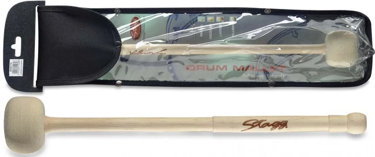 STAGG SMDF3 Mailloche ParadeErableFeutre DurLarge 