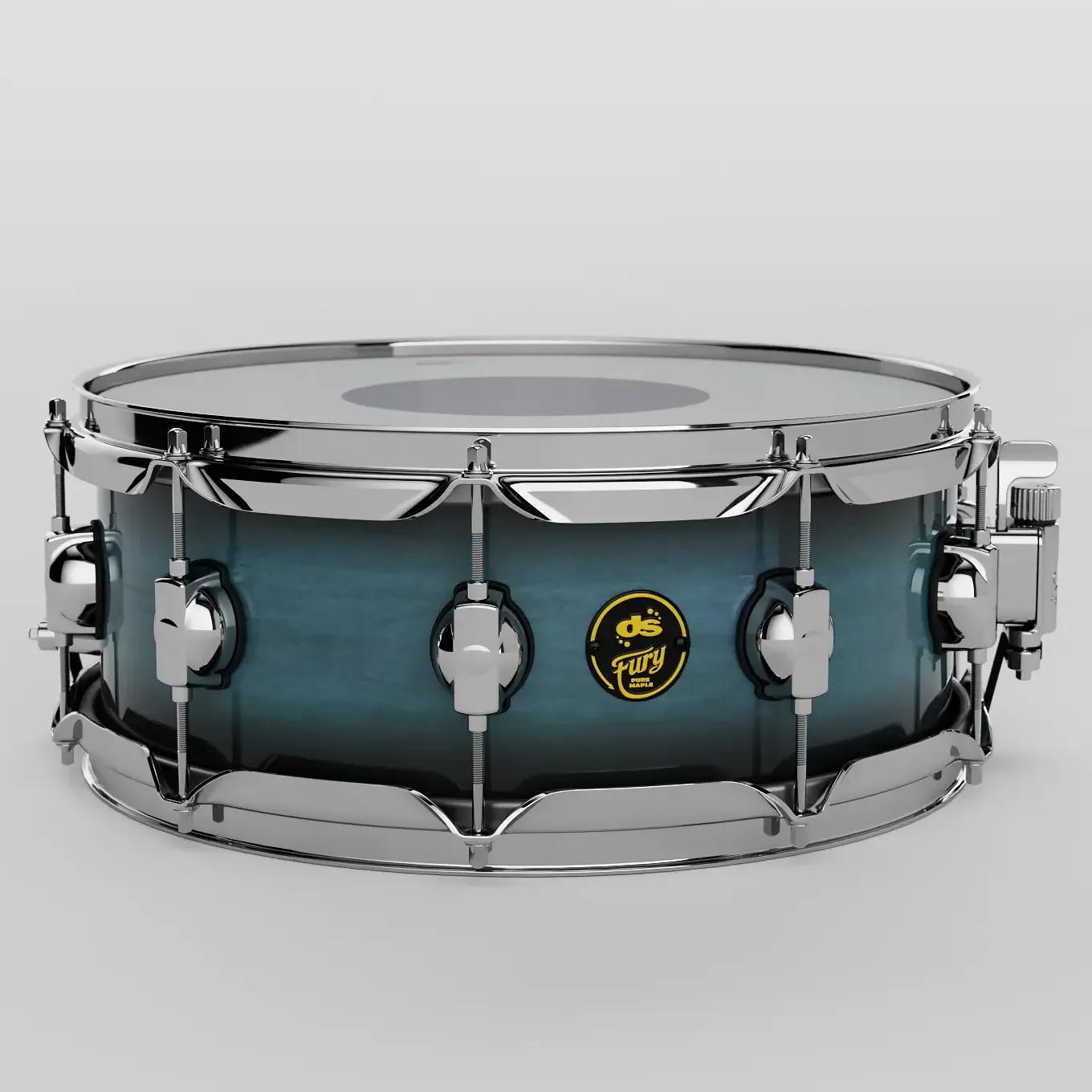 DS DRUMS Fury Caisse Claire 14"x 5,5" Petrol Burst Lacquer 