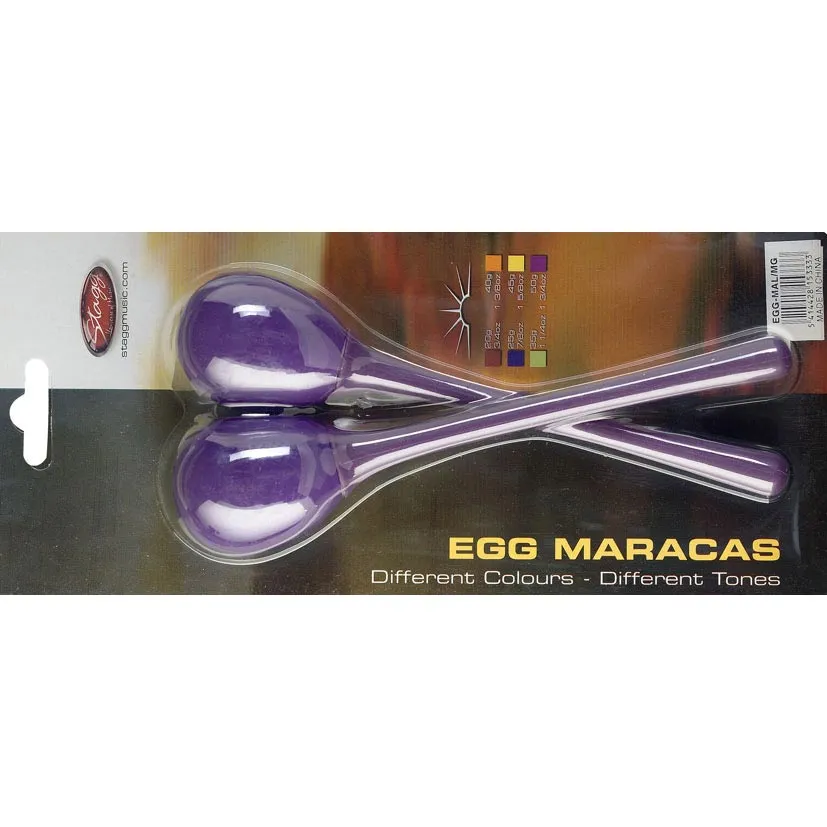 Shaker Stagg Egg Purple - Manche Plastique- La Paire