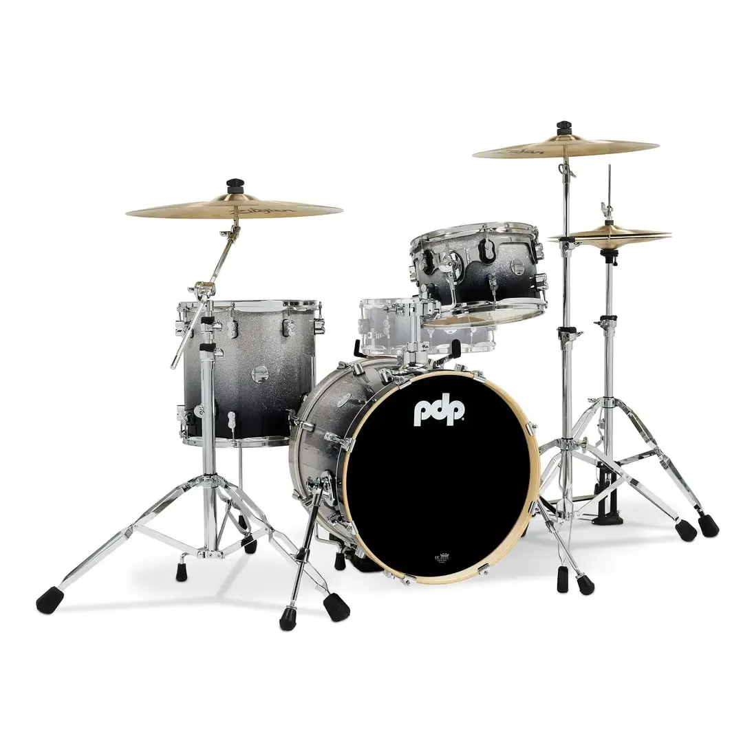 PDP Concept Maple Batterie 18"/3pcs Silver/Black Fade Lacquer