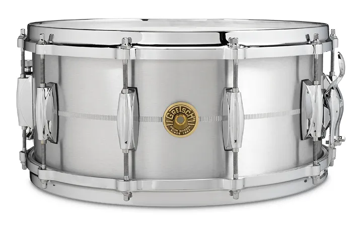 GRETSCH USA Custom Caisse Claire 14"x 6,5" Aluminium - Solid Aluminium