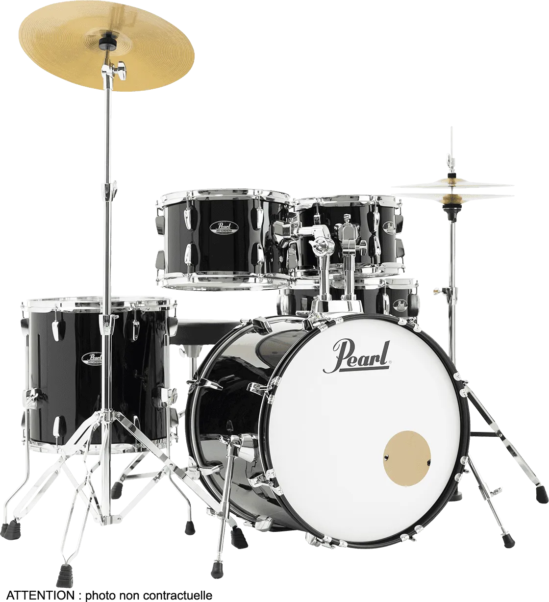 PEARL Roadshow Batterie 20"/5pcs Pack Sabian 2 Cymbales Jet Black