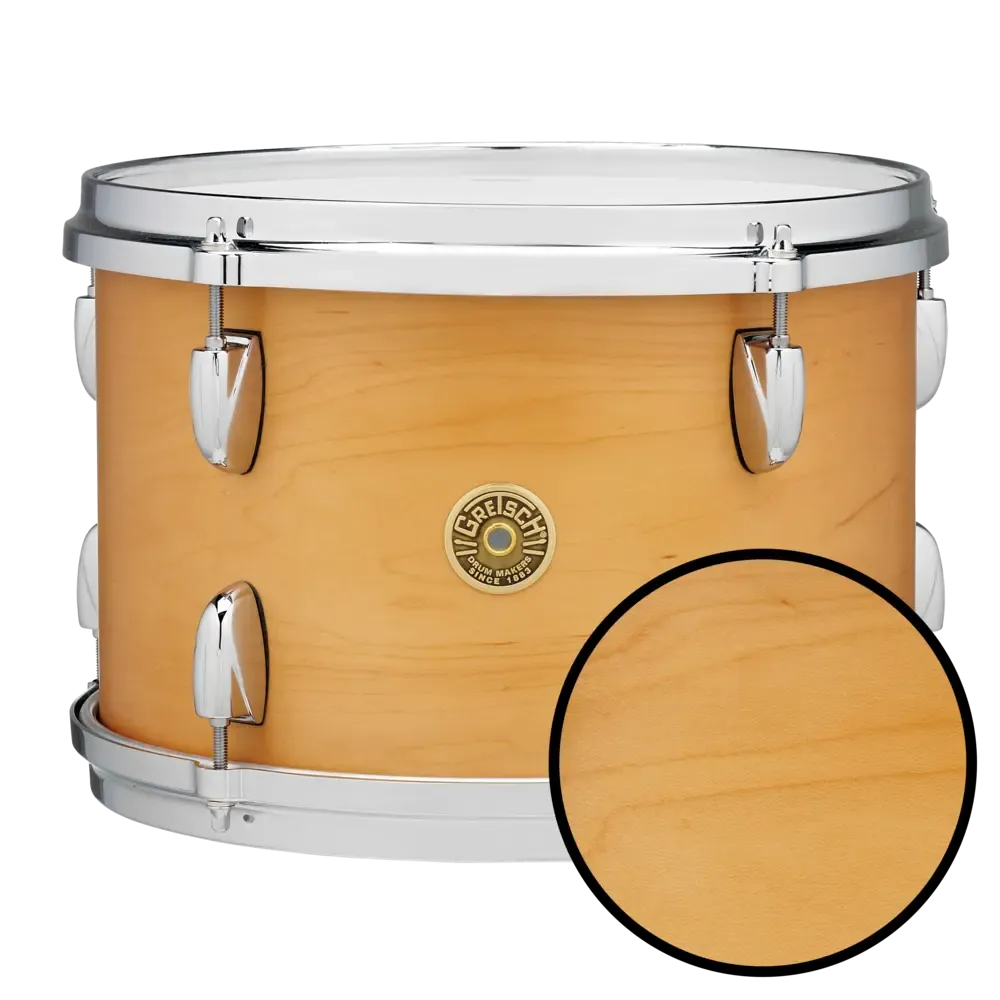 GRETSCH USA Custom Tom 10"x 08" Satin Natural Lacquer Finish