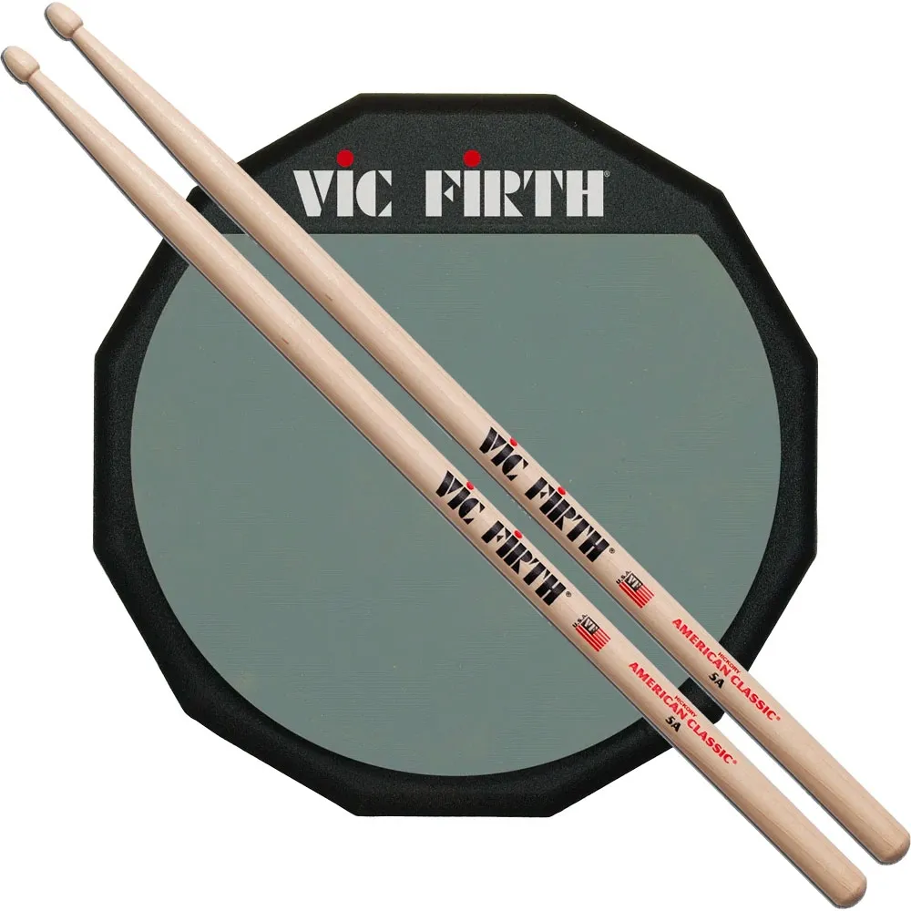 Pack Practice Pad Vic Firth 12" + Vic Firth 5A