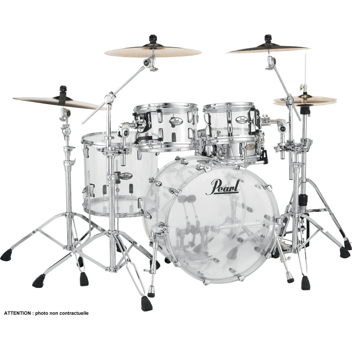 PEARL Crystal Beat Batterie 22"/4pcs Ultra Clear