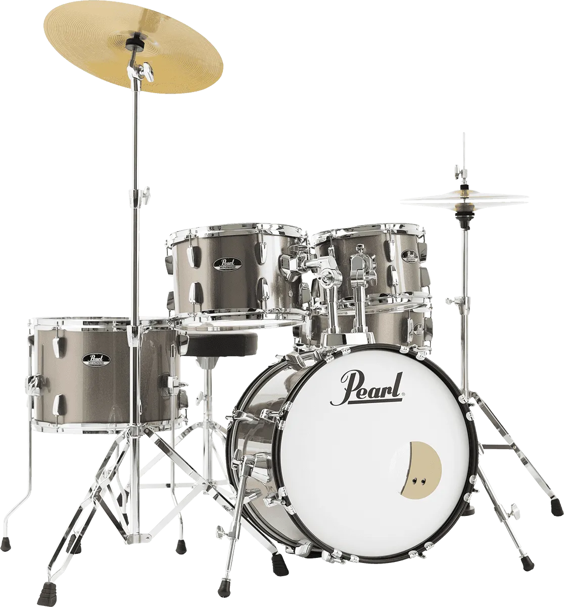 PEARL Roadshow Batterie 18"/5pcs Pack Sabian 2 Cymbales Bronze Metallic