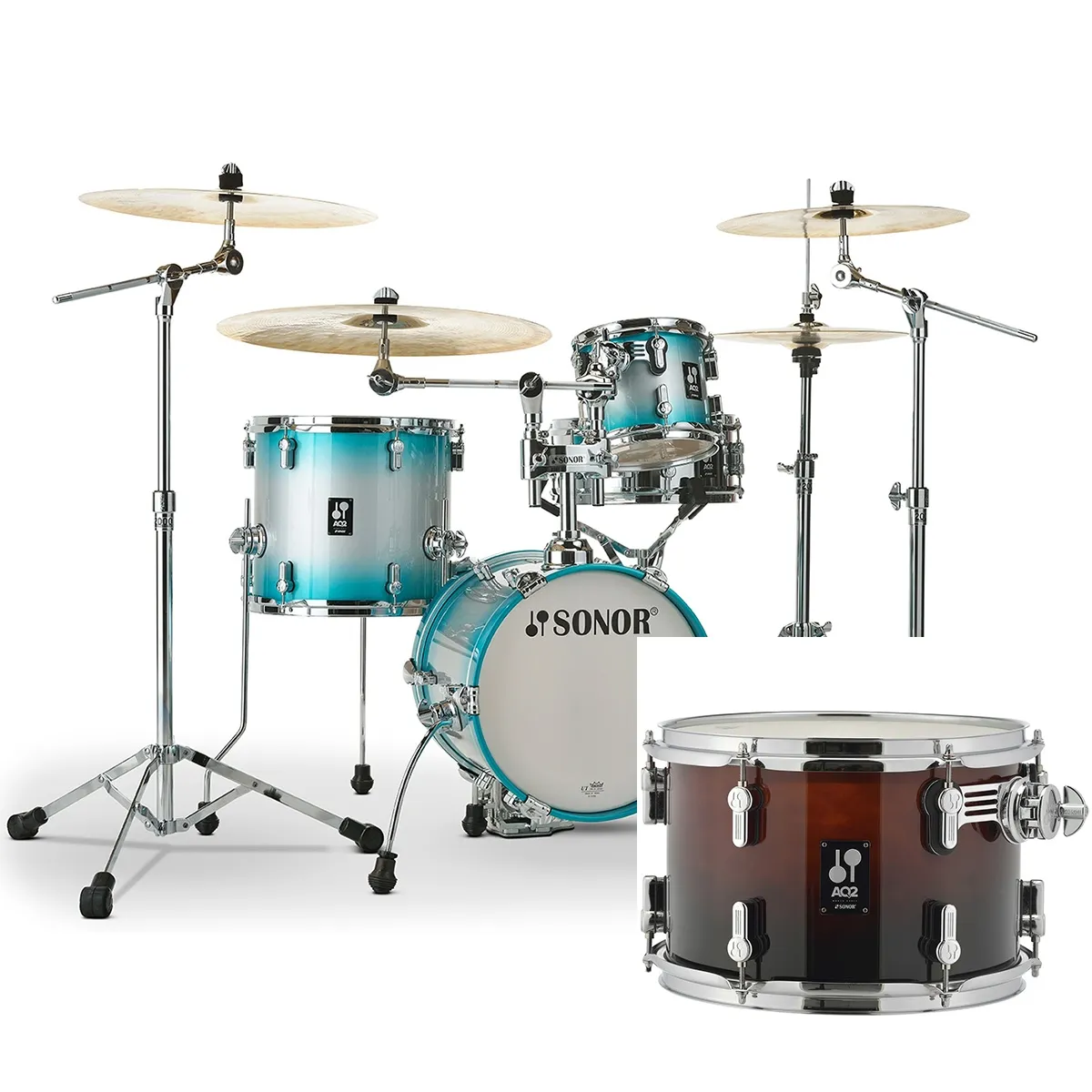 SONOR AQ2 Martini Batterie 14"/4pcs Brown Fade