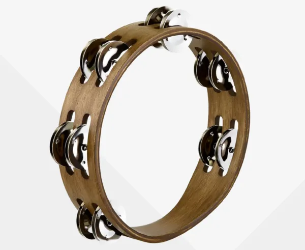 Tambourin Meinl 08" - 2 Rangs Nickel - Walnut Brown
