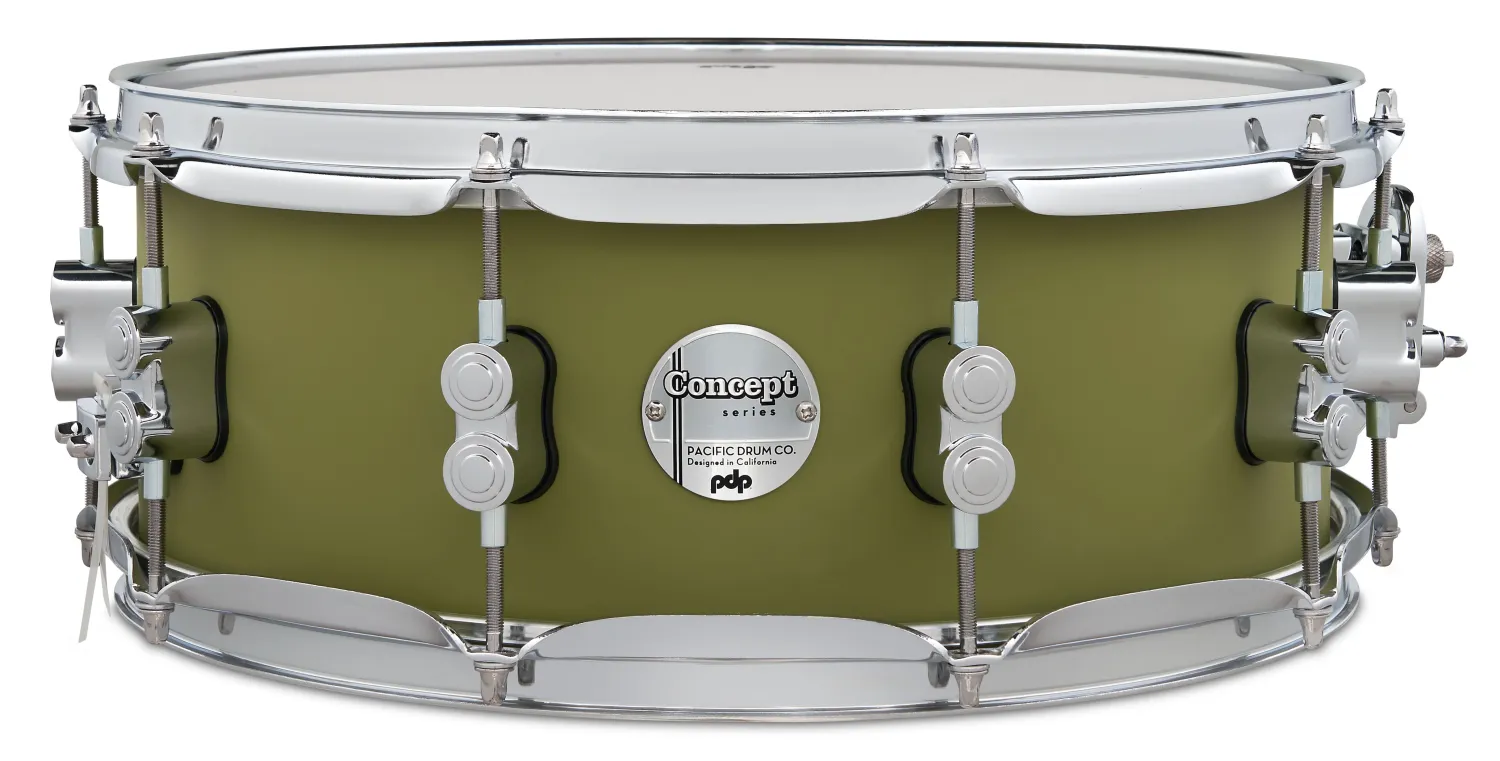 PDP Concept Maple Caisse Claire 14"x 5.5" Satin Olive