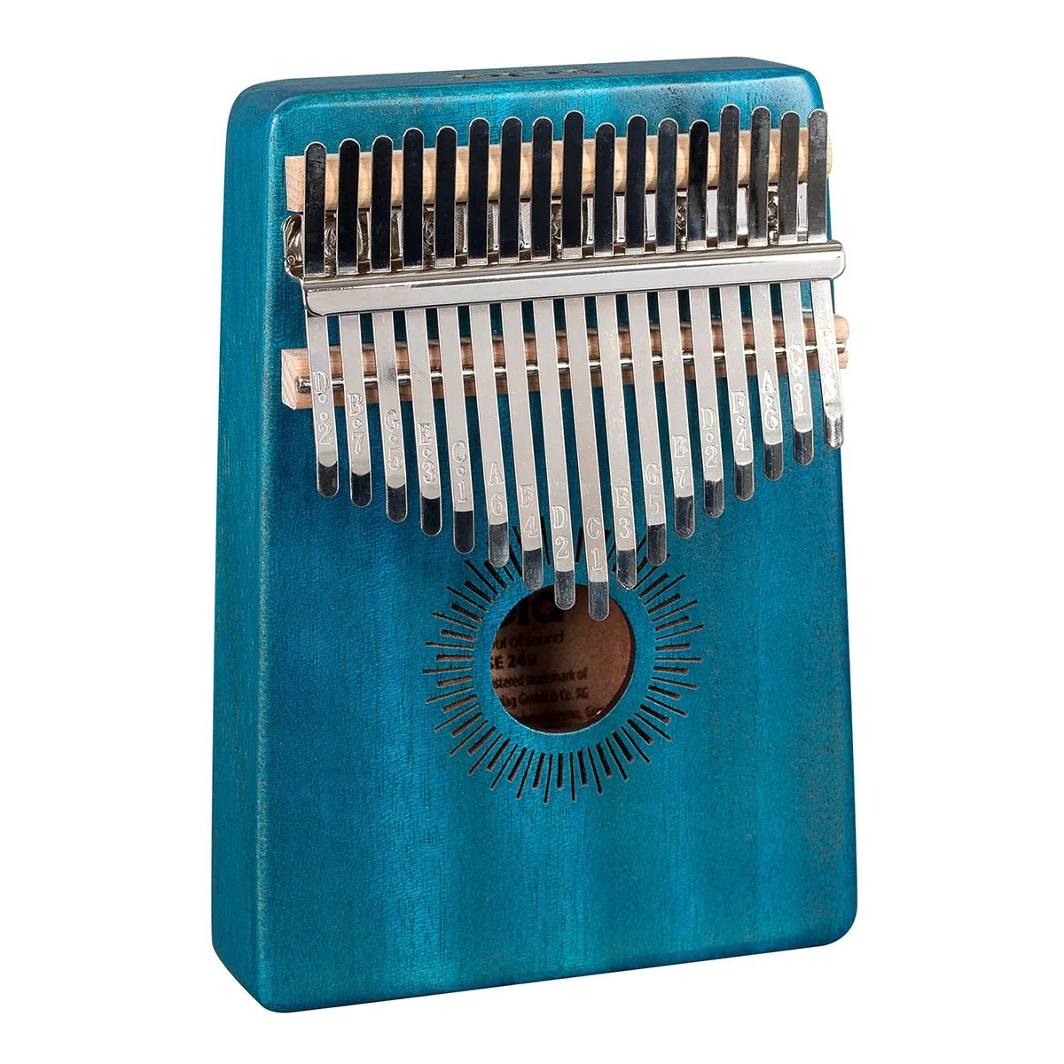 Kalimba Sela 17 Lames Hollow Mahogany - Blue
