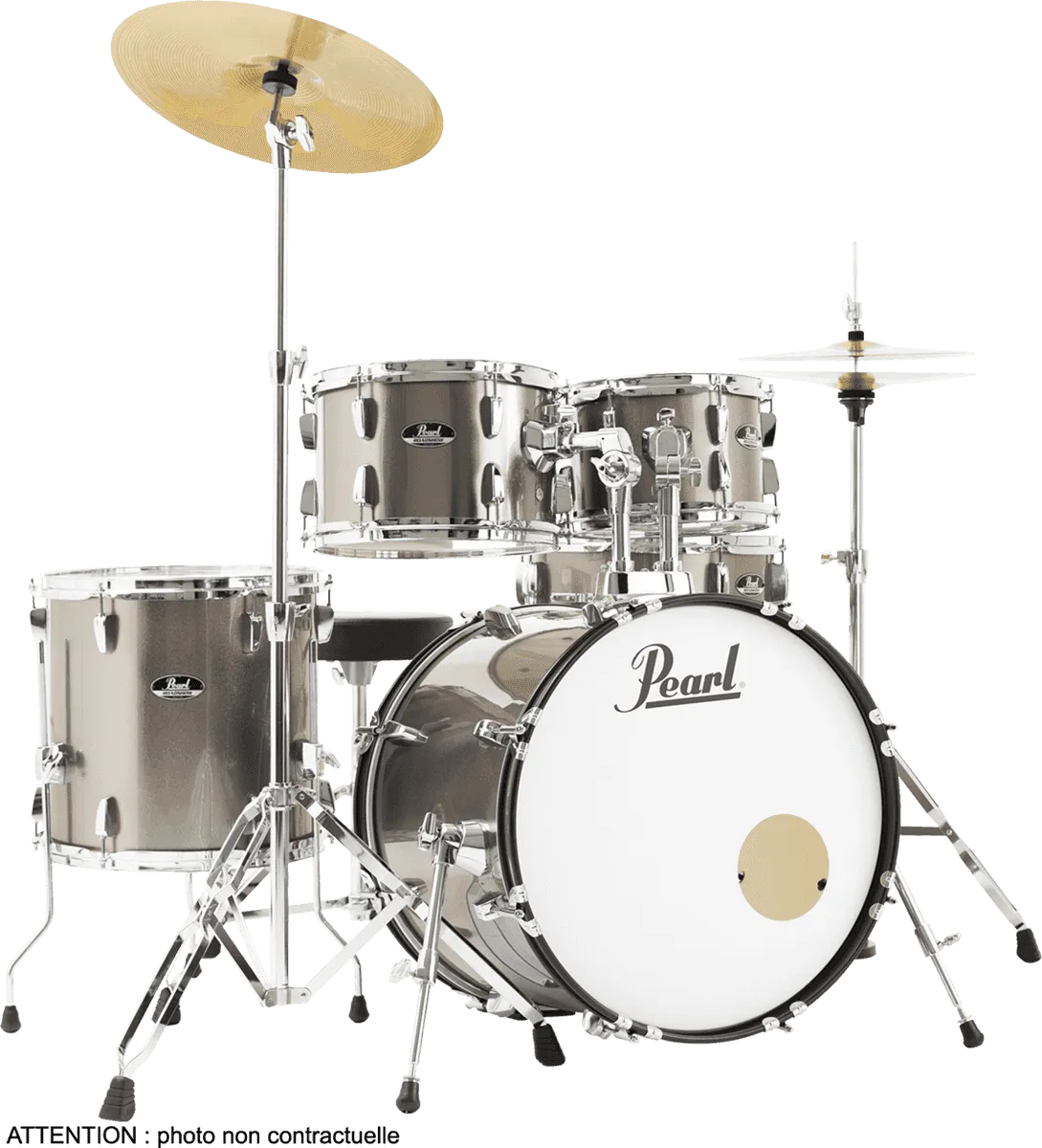 PEARL Roadshow Batterie 20"/5pcs Pack Sabian 2 Cymbales Bronze Metallic