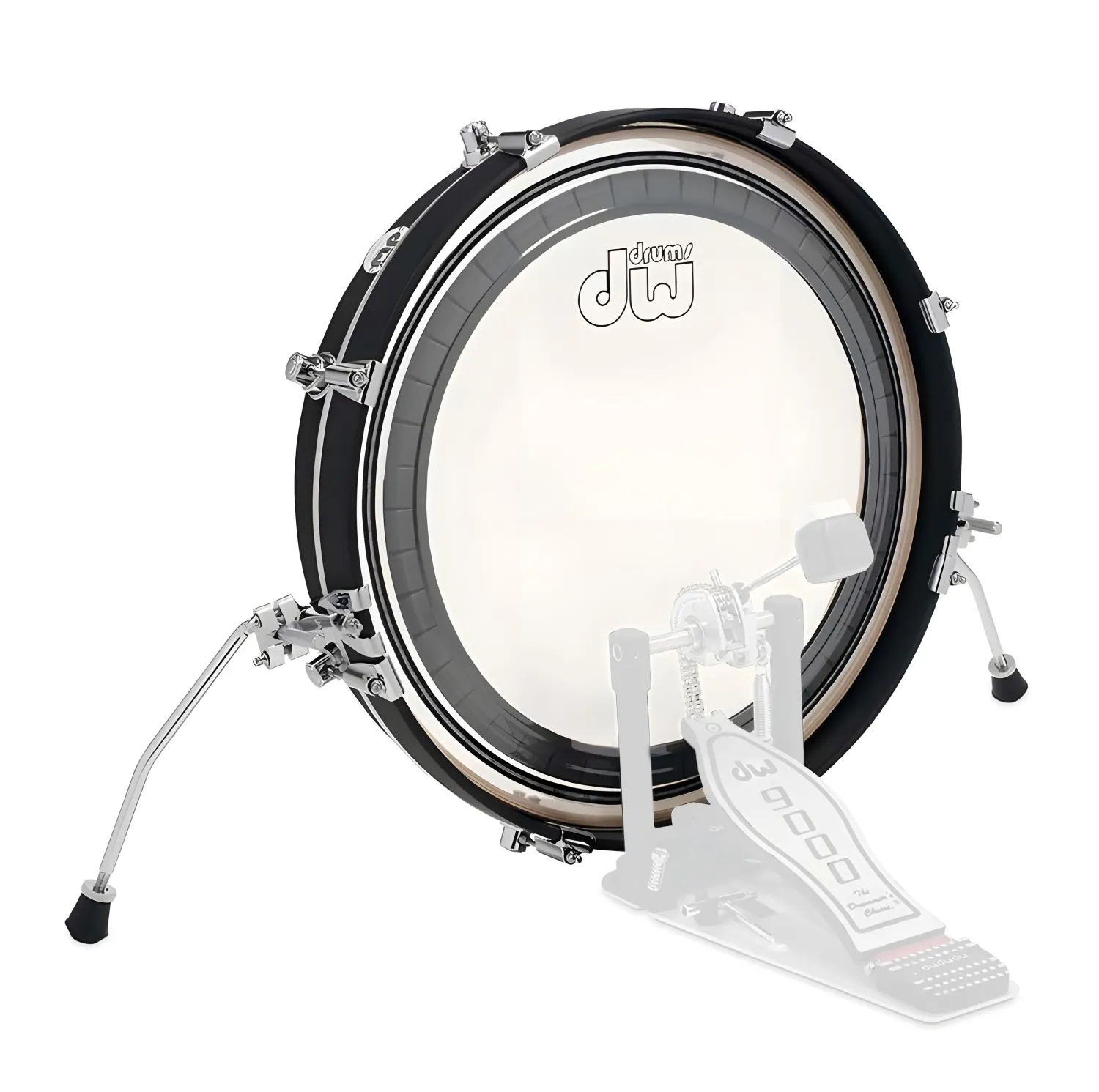 DW Design Series Pancake Drum 20"x 03" Black Satin