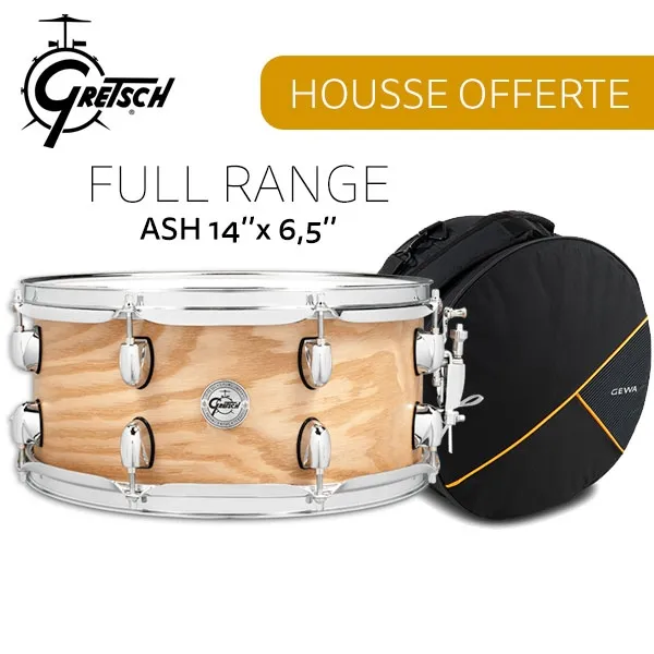 GRETSCH Full Range Caisse Claire 14"x 6,5" Ash - Satin Natural