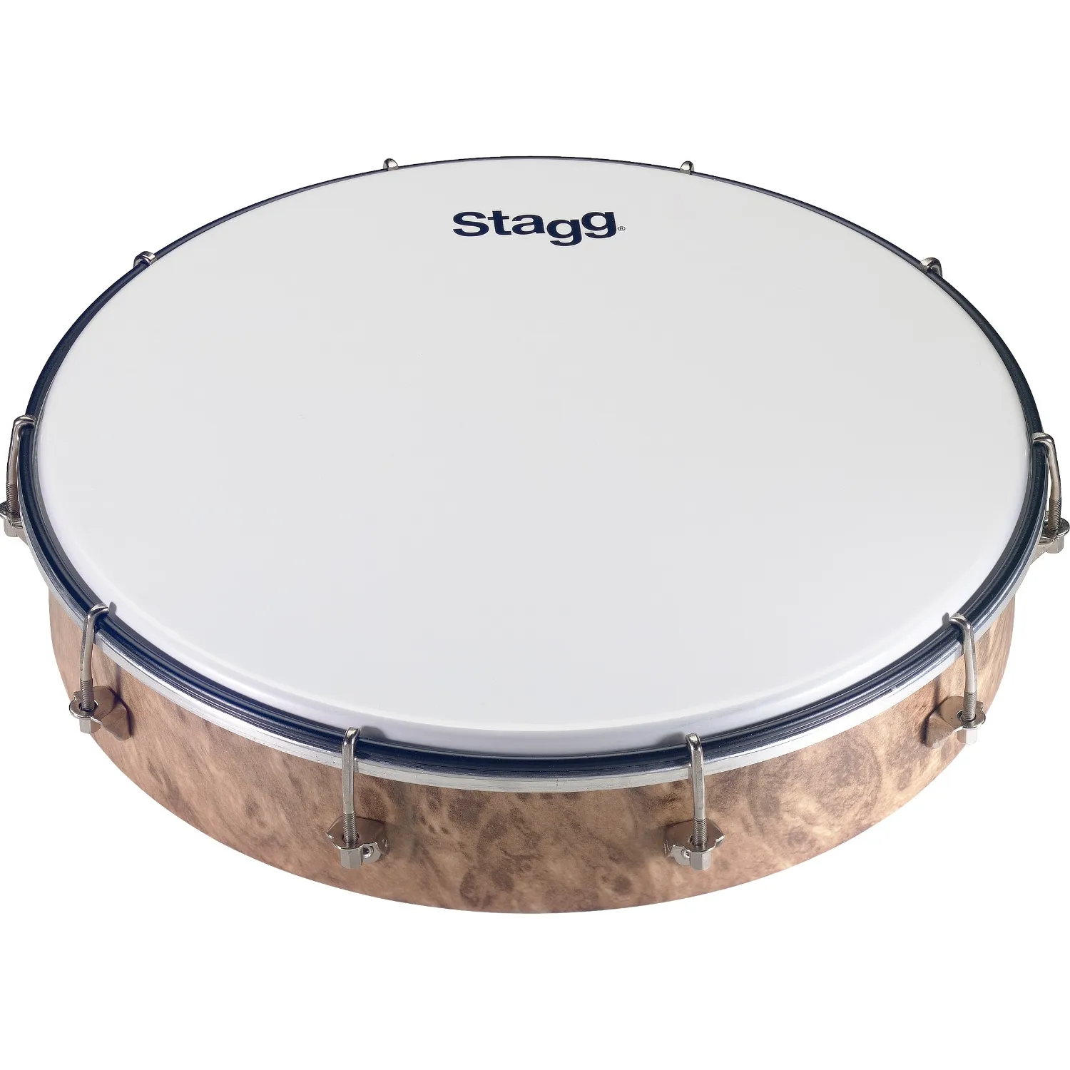 Tambourin Stagg 12" Accordable - Peau Plastique - Bois