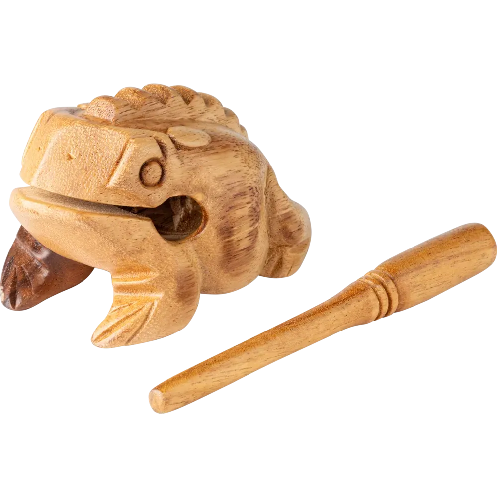 Guiro Nino Grenouille Bois Naturel - Medium