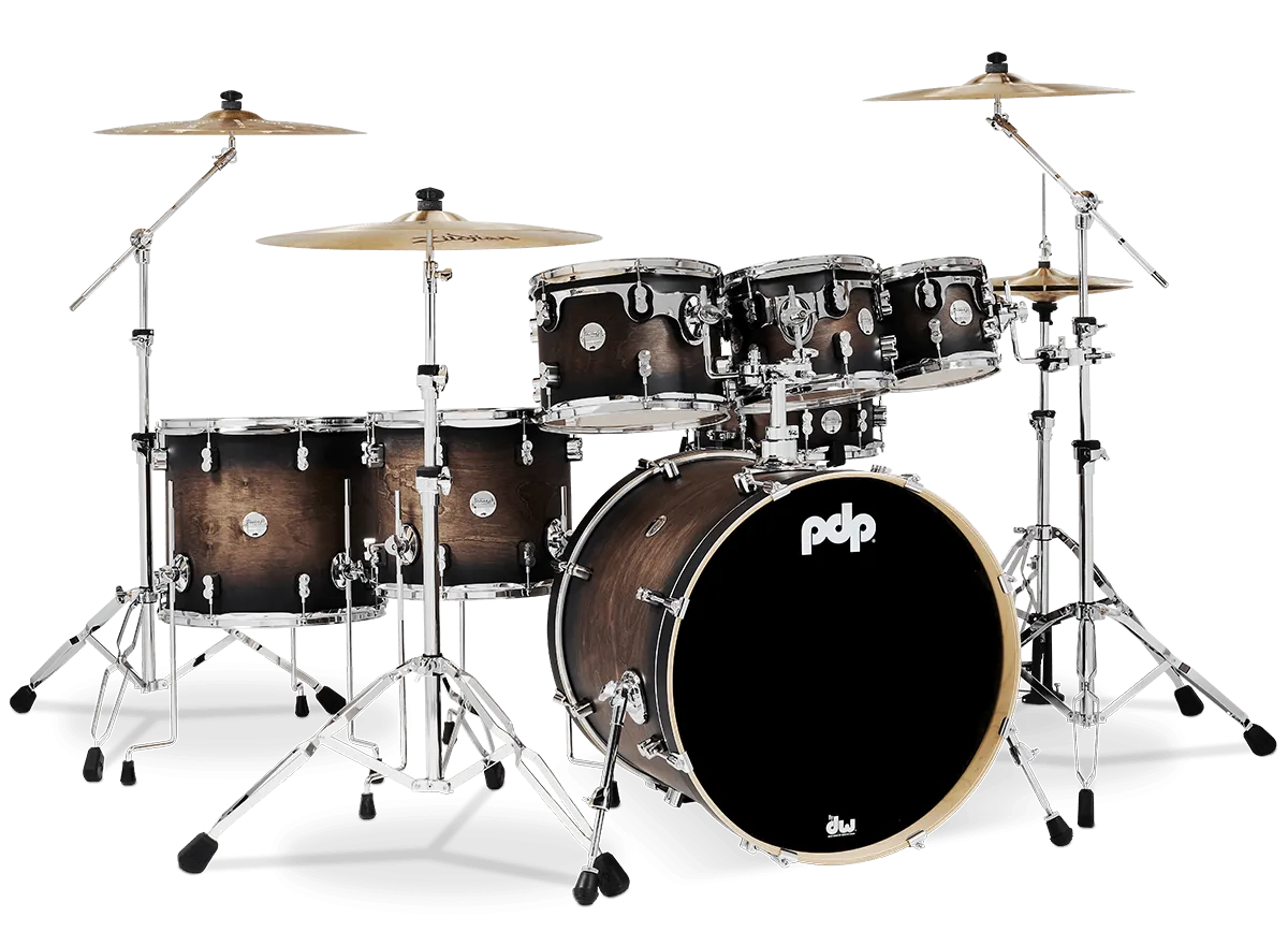 PDP Concept Maple Batterie 22"/7pcs Satin Charcoal Burst
